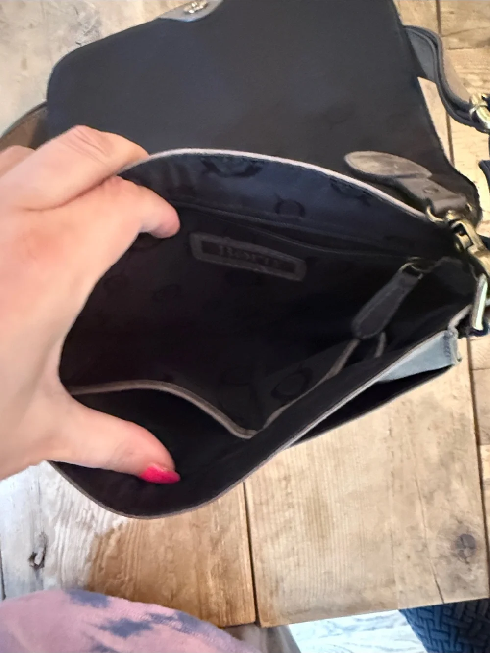 Born Brown Leather Hobo Crossbody with Brass Buckle